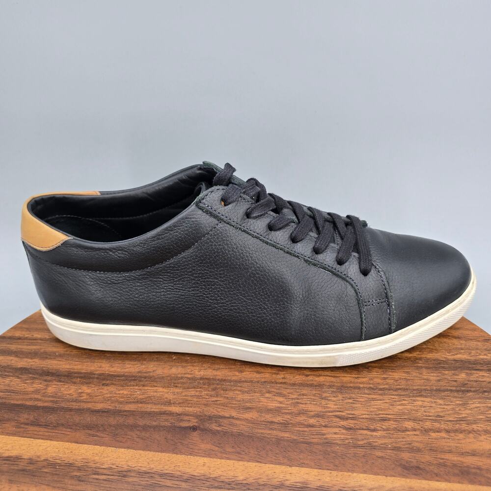 Allen Edmonds Courtside Shoes Mens 9 D Black Leather Low Top Casual Sneakers